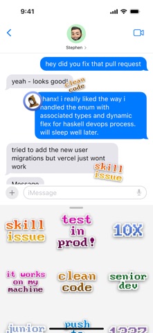 The Senior Dev Sticker Pack screenshot