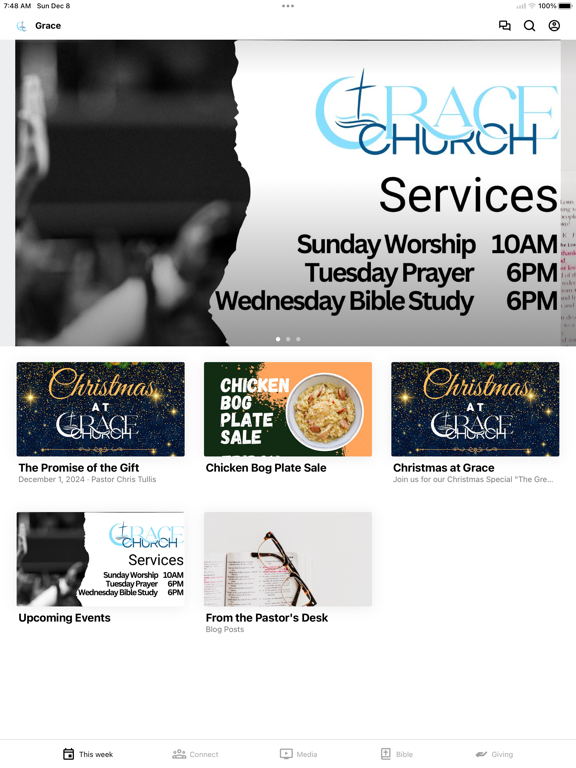 Grace Church Loris iPad screenshot 1 - Education app