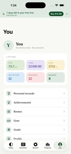 Kinetopia - Fitness Tracker screenshot 1