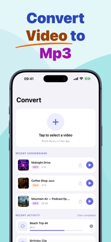 Video to Audio Converter ゜ iPhone screenshot