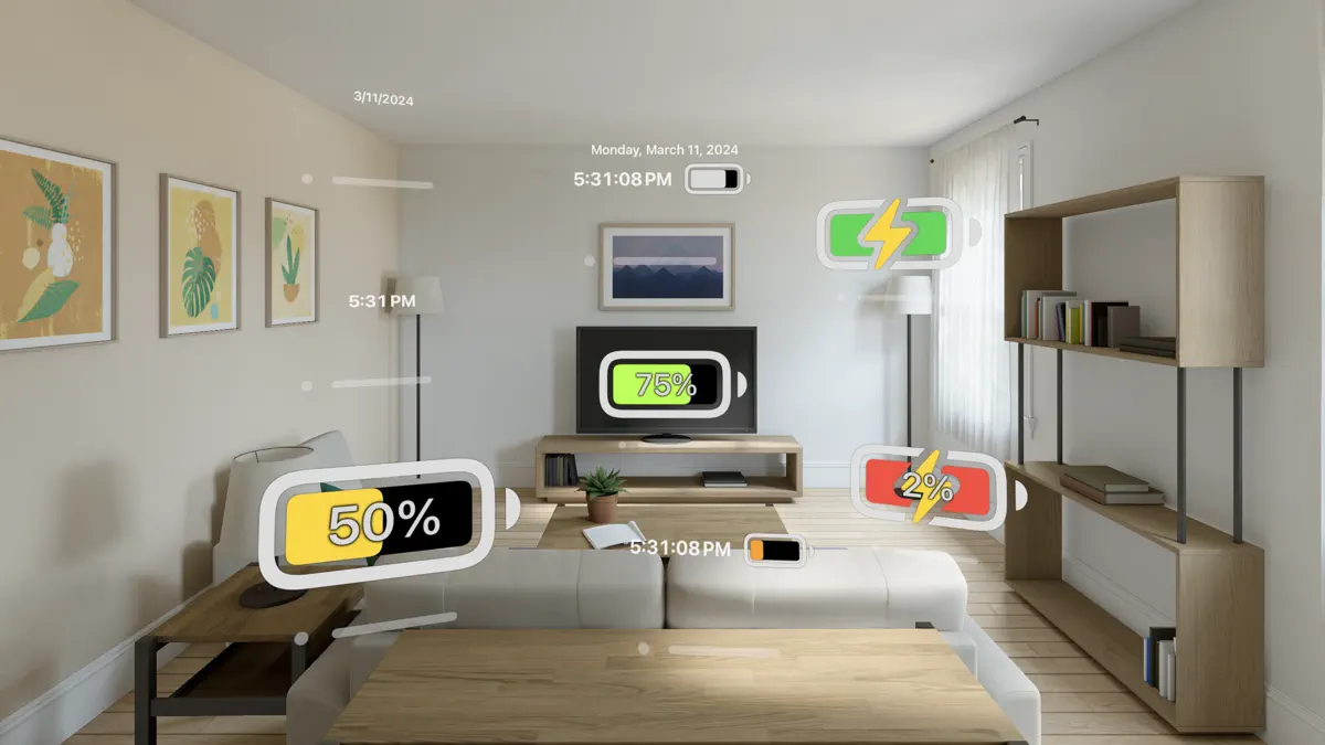 Battery Clock Widget screenshot 1