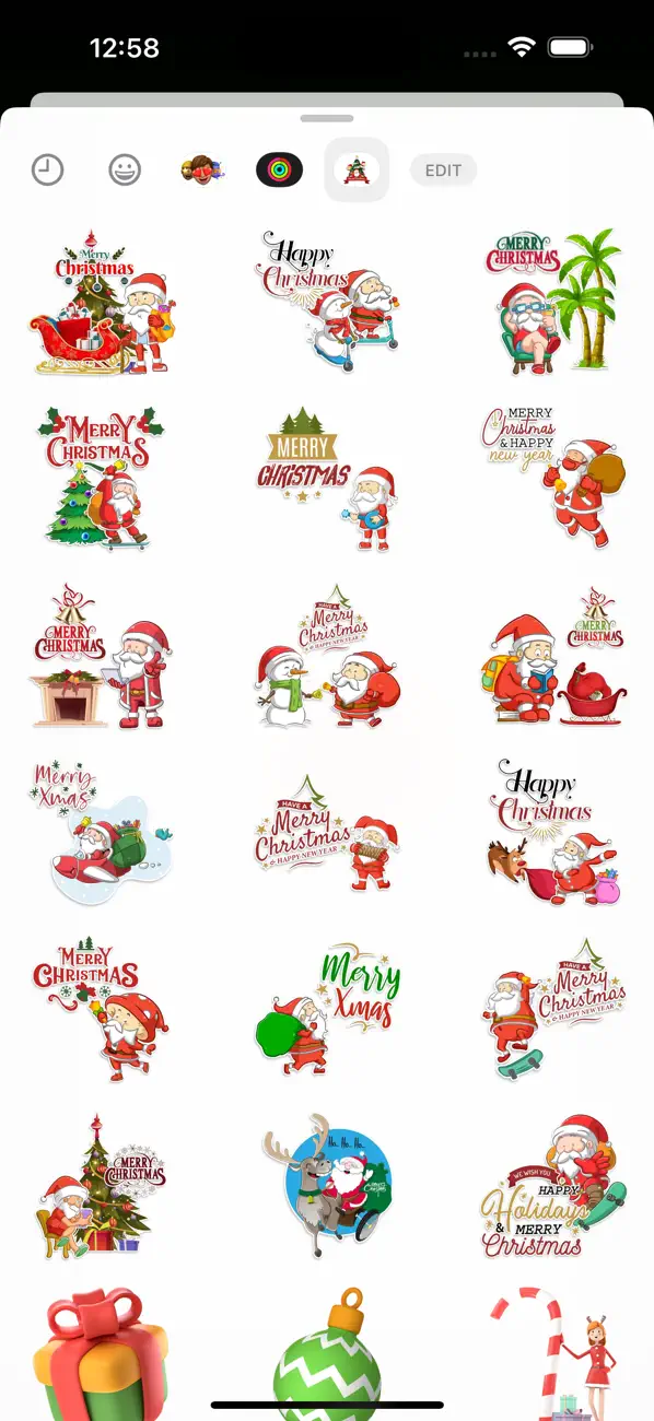 Screenshot #3 pour Christmas Stickers - WStickers