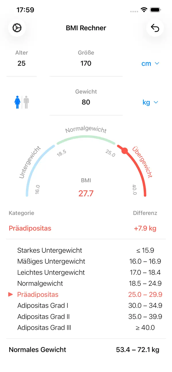 Screenshot #3 pour Calcul d'IMC Contrôle du poids