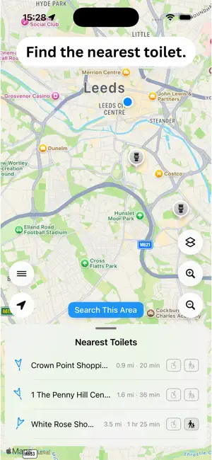 Sat Lav: Public Toilet Finder iPhone screenshot 1