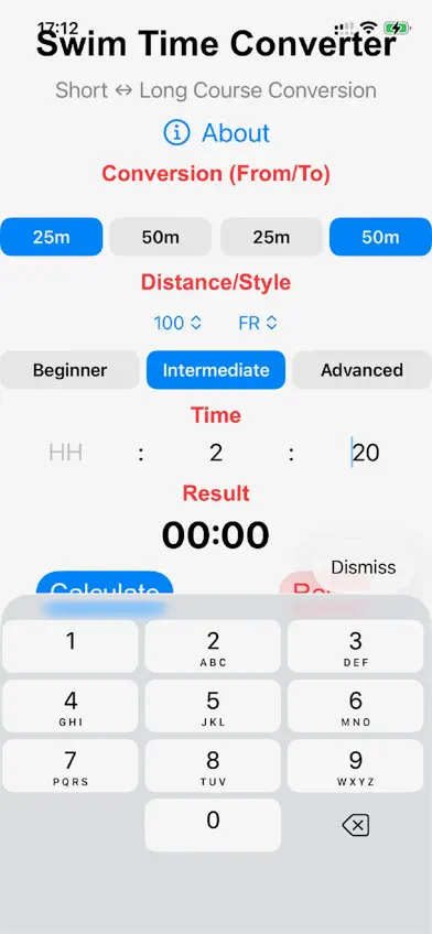 Swim Time Conversion screenshot 3