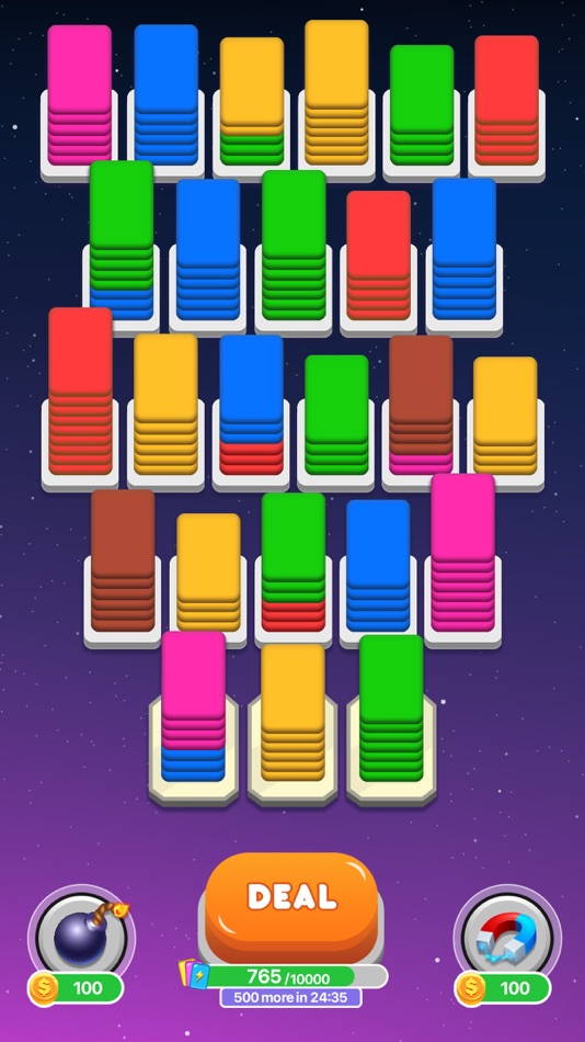 #3. Card Shuffle - Color Sorting (iOS) 由: Hiren Gabani