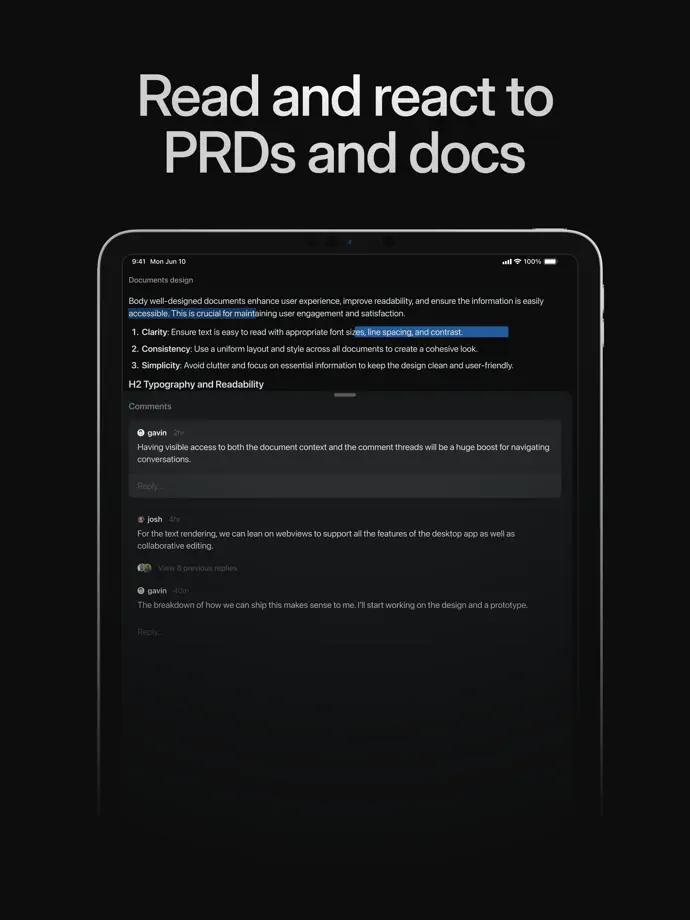 Linear iPad screenshot 6