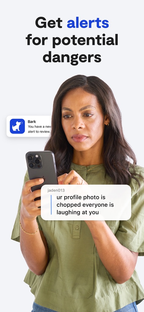 Bark Kids - 이 앱은 잠재적인 위험에 대한 알림을 제공하며, 사이버 폭력과 같은 유해 메시지를 감지하여 사용자가 즉시 대응할 수 있도록 돕습니다.