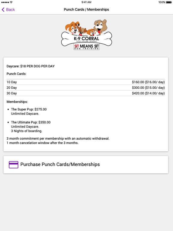 K-9 Corral iPad screenshot 4 - Business app