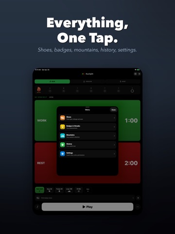 RunSplit: Interval Coach iPad screenshot