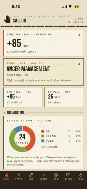 Callus - Climbing Log screenshot 1