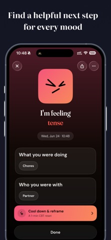 Mood Meter: Self-Care Journal iPhone screenshot