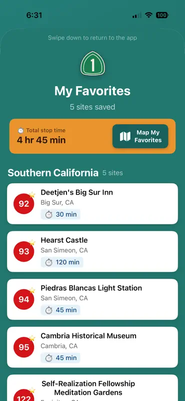 Pacific Coast Highway Almanac screenshot 9 of 10