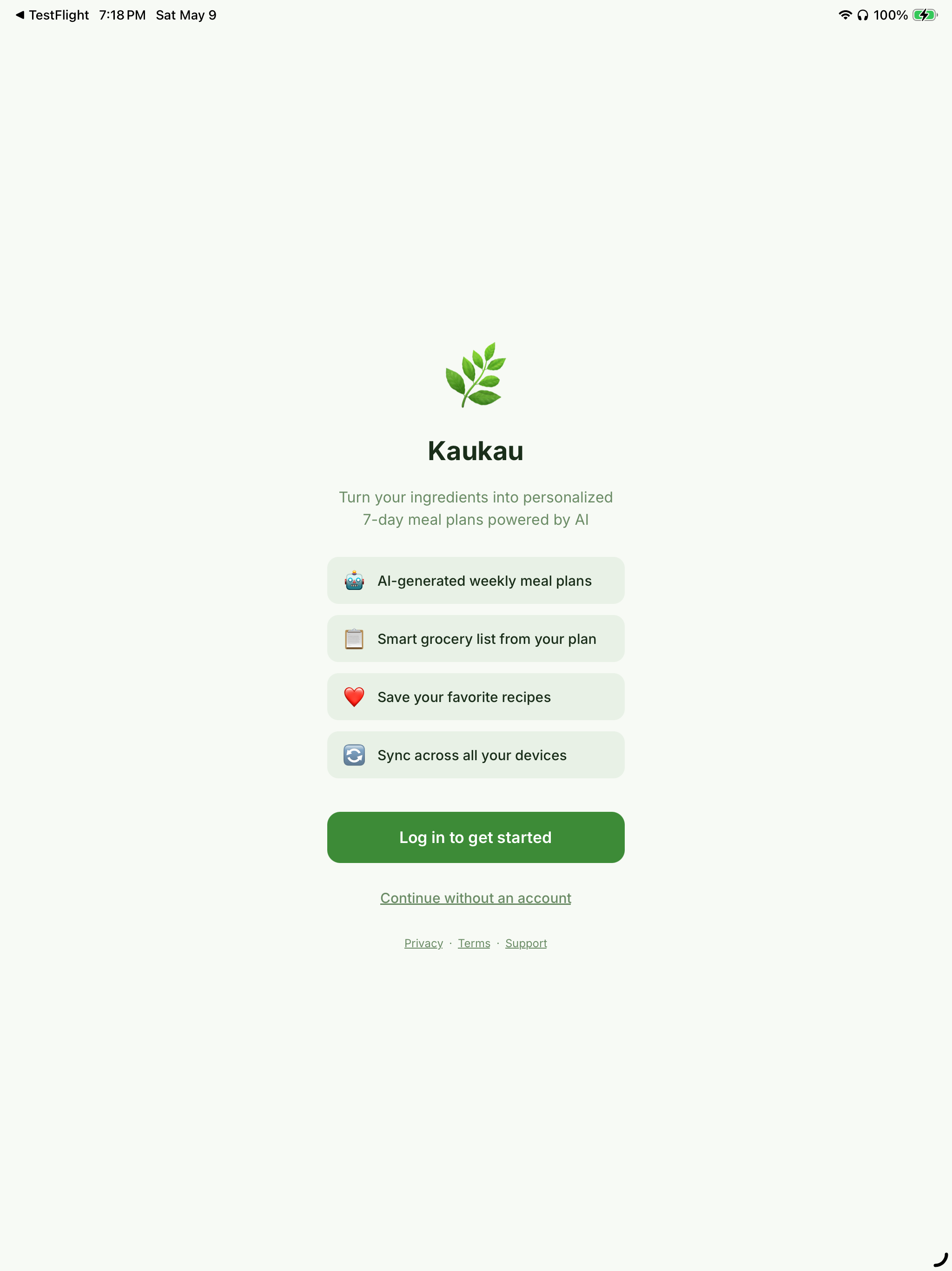 Kaukau: Smart Meal Planner
