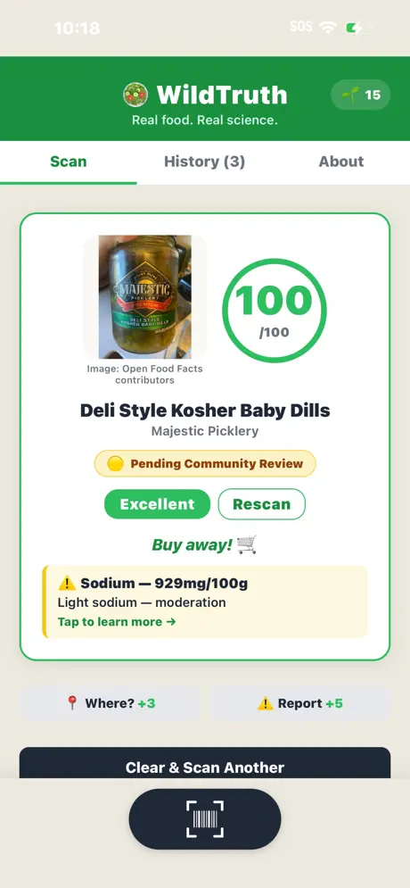 WildTruth Food Scanner screenshot 6