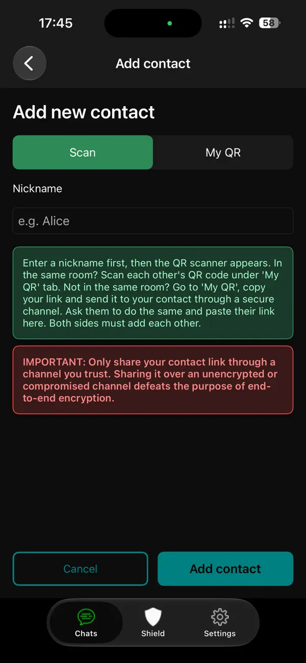 Screenshot #3 pour ANCROM - Secure Messenger