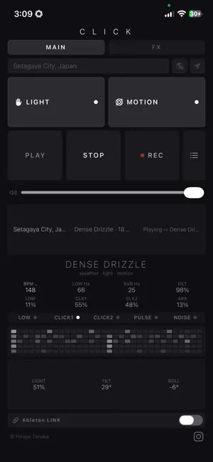 CLICK(weather drum machine) screenshot 1