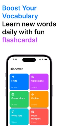 Vocab: study with flashcards screenshot