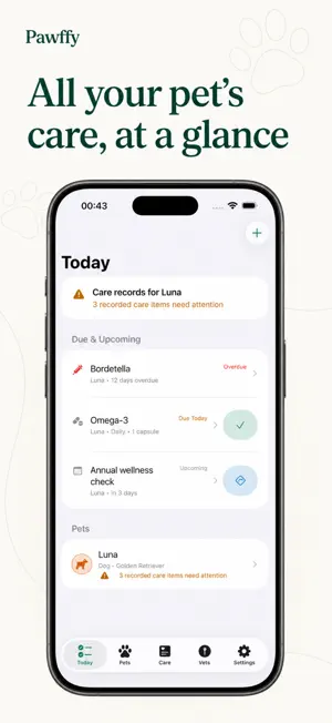 Pawffy: Dog & Cat Health screenshot 1