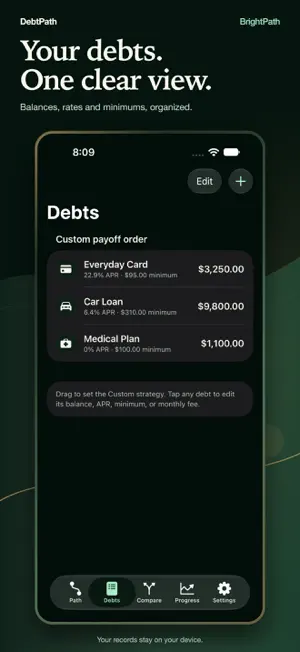BrightPathDebtPath screenshot 3