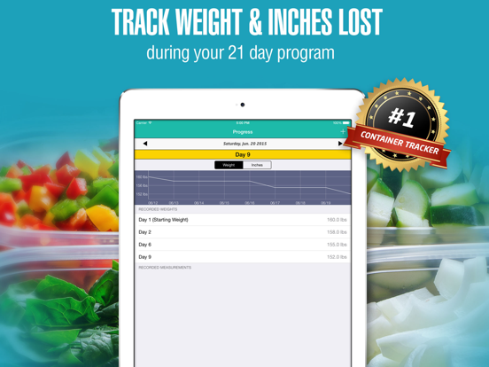 21 Day Container Tracker iPad screenshot 4 - Health & Fitness app