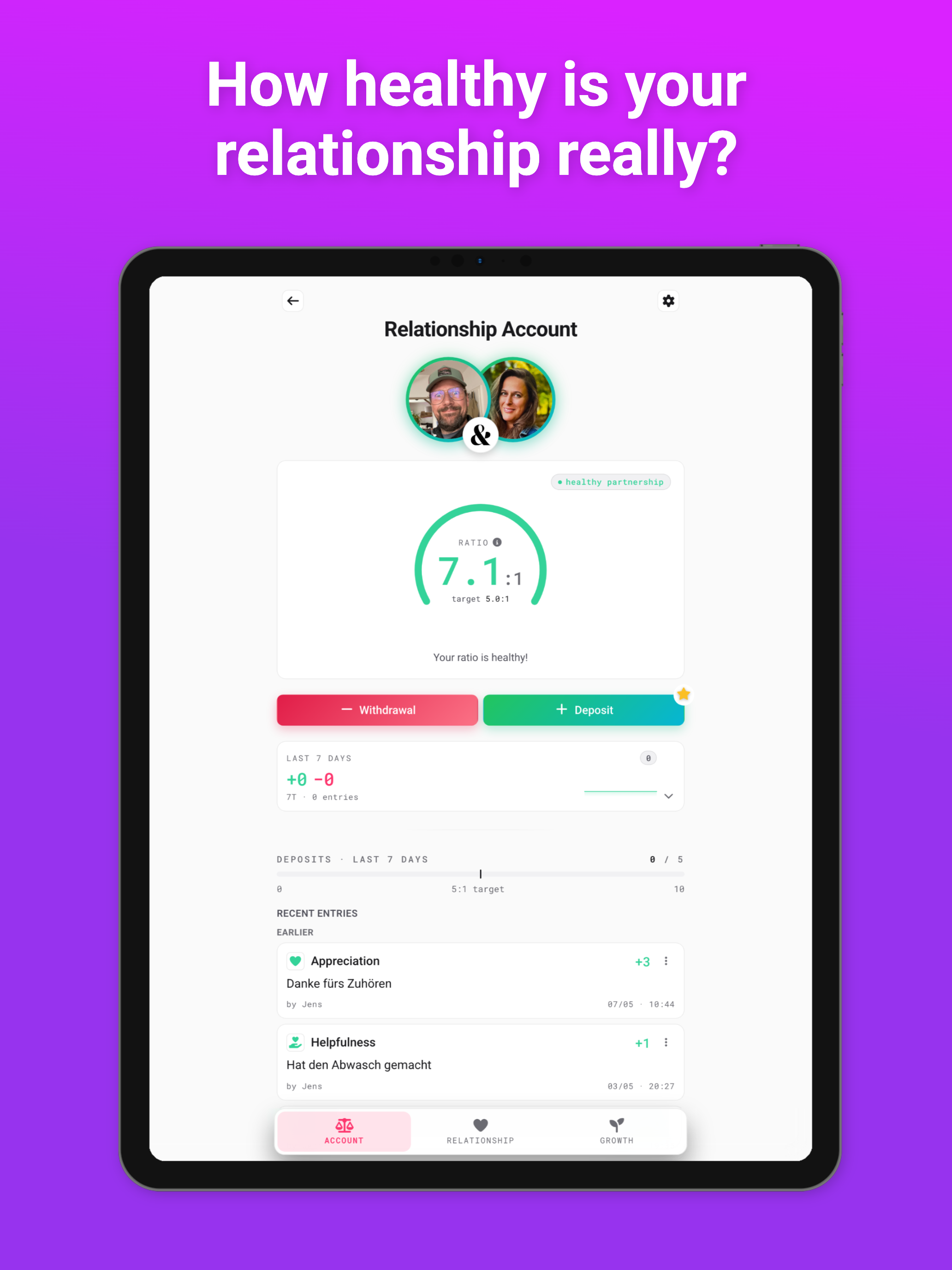 Love Account: Couples App