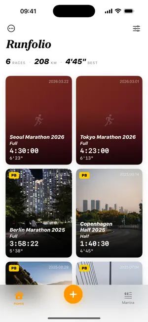 Runfolio: Race Log & Journal screenshot 1