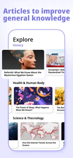 Captura de pantalla de Nerdish: Learn Something New en iPhone 2
