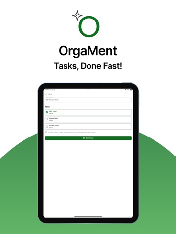 OrgaMent iPad screenshot