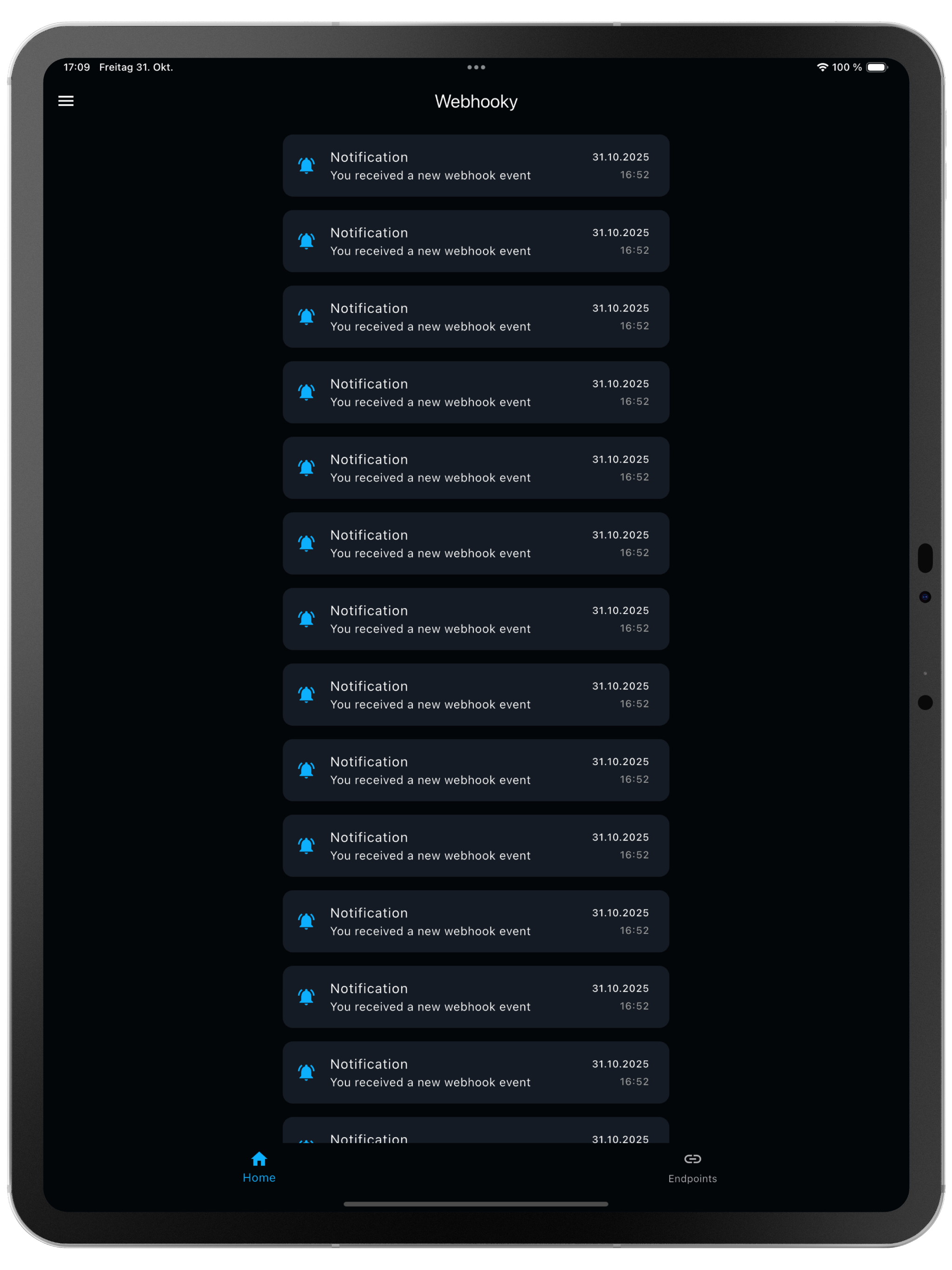 Webhook to Push Notifications