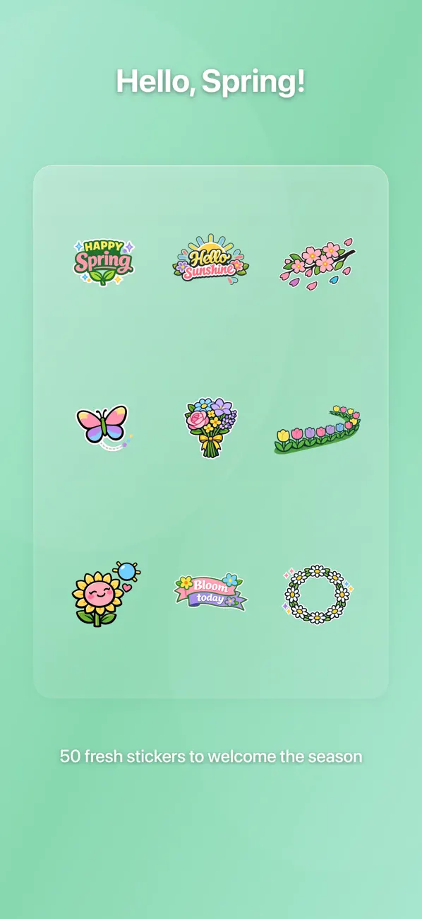 Screenshot #1 pour Dream of Spring - Sticker Pack
