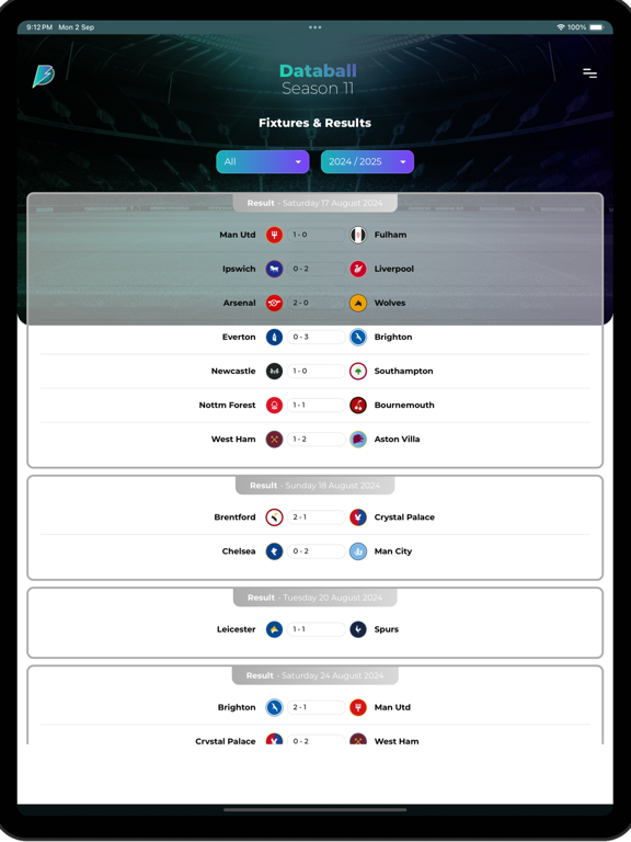Databall iPad screenshot 5 - Sports app