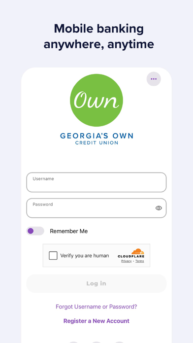 Georgia's Own Credit Union Screenshot