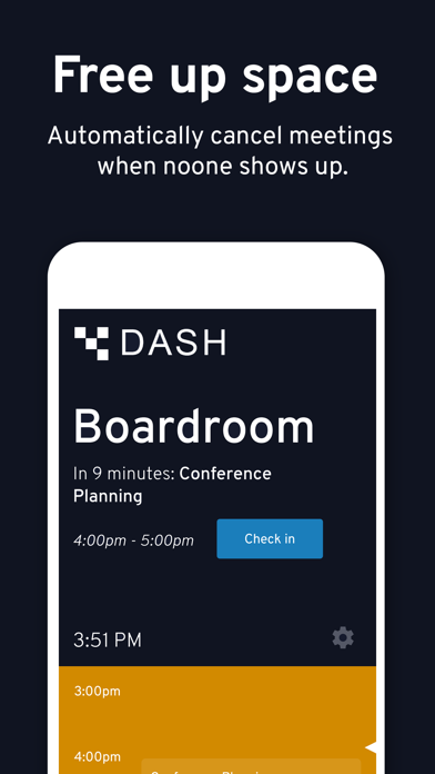 Dash - meeting room display Screenshot