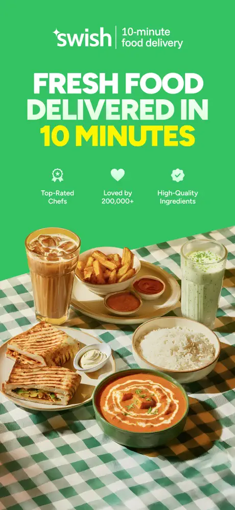 Swish: 10-Min Food Delivery screenshot 1