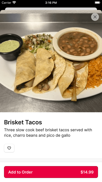 Los Charros To Go iPhone screenshot 3 - Food & Drink app