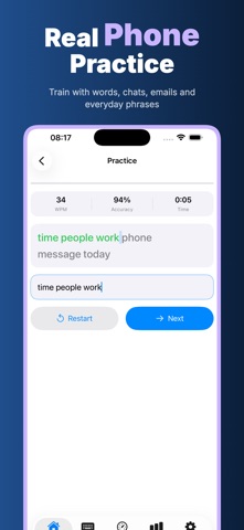 ThumbType: Typing Speed Test iPhone screenshot