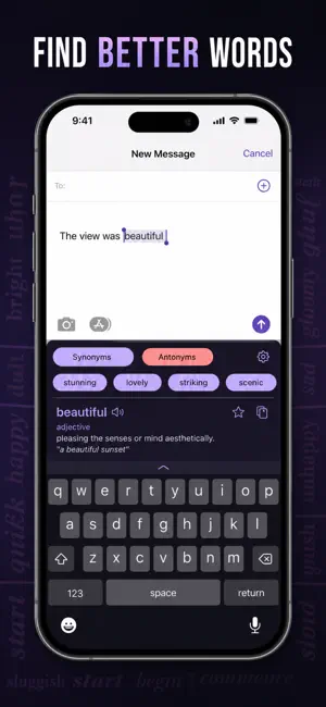 Thesaurus: Synonym Keyboard screenshot 1
