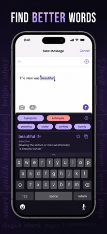 Thesaurus: Synonym Keyboard iPhone screenshot