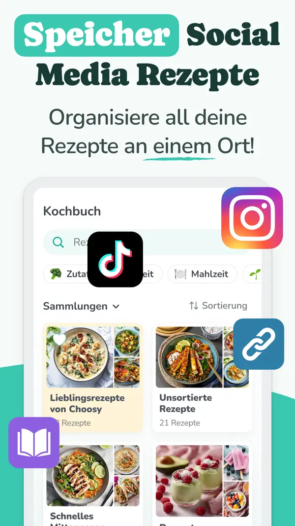 Choosy: Essensplaner & Rezepte iPhone App Screenshot 3 – Essen und Trinken