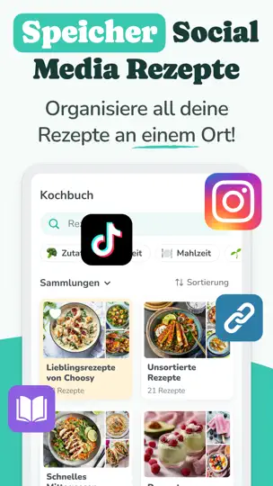 Screenshot von Choosy: Essensplaner & Rezepte auf dem iPhone 3