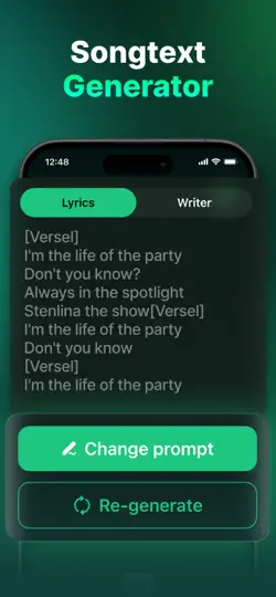 Screenshot von AI Song: KI Musik Generator auf dem iPhone 5