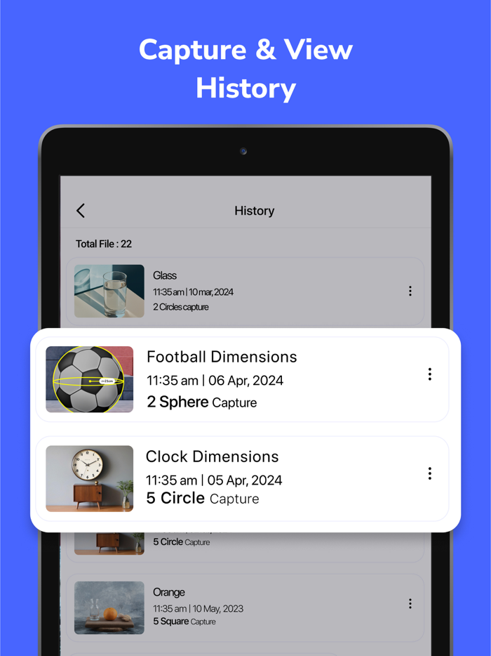 AR Camera Volume Calculator