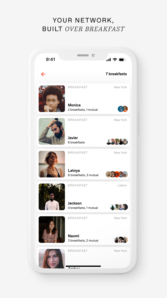 #6. The Breakfast: meet new people (iOS) Által: The Breakfast