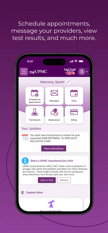 MyUPMC screenshot 3 of 3