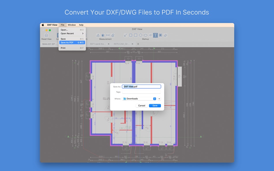 #6. DXF View - View DXF™ & DWG™ (macOS) 由: Enolsoft Co., Ltd.