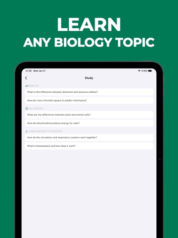 Biology Solver: BioFella iPad screenshot