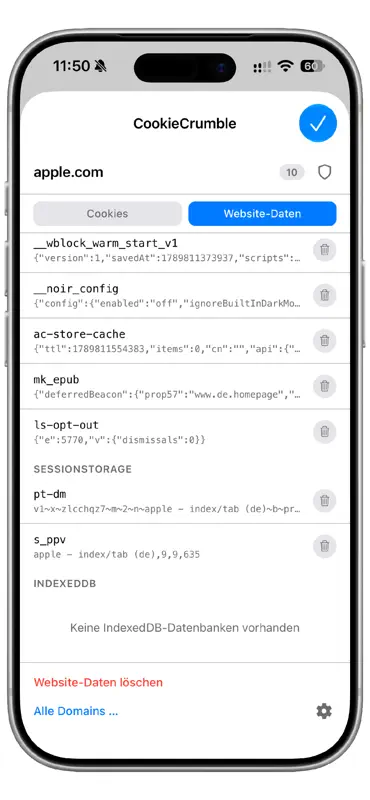 CookieCrumble für Safari screenshot 4 of 7