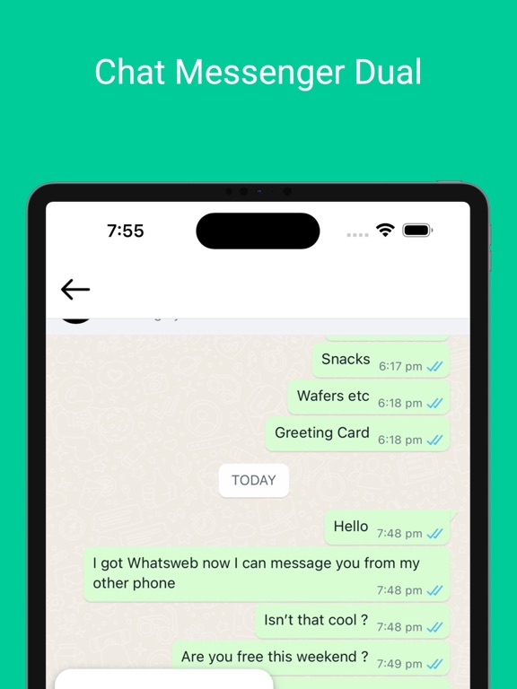 Web Messenger Chat Dual iPad screenshot 2 - Social Networking app