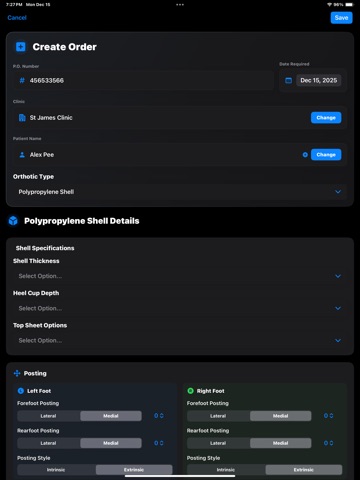 OrthoCloud Structure iPad screenshot